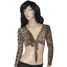 Топ леопардовый длинный рукав